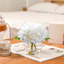 Fleurs d'hortensia artificielles avec vase-1434953026