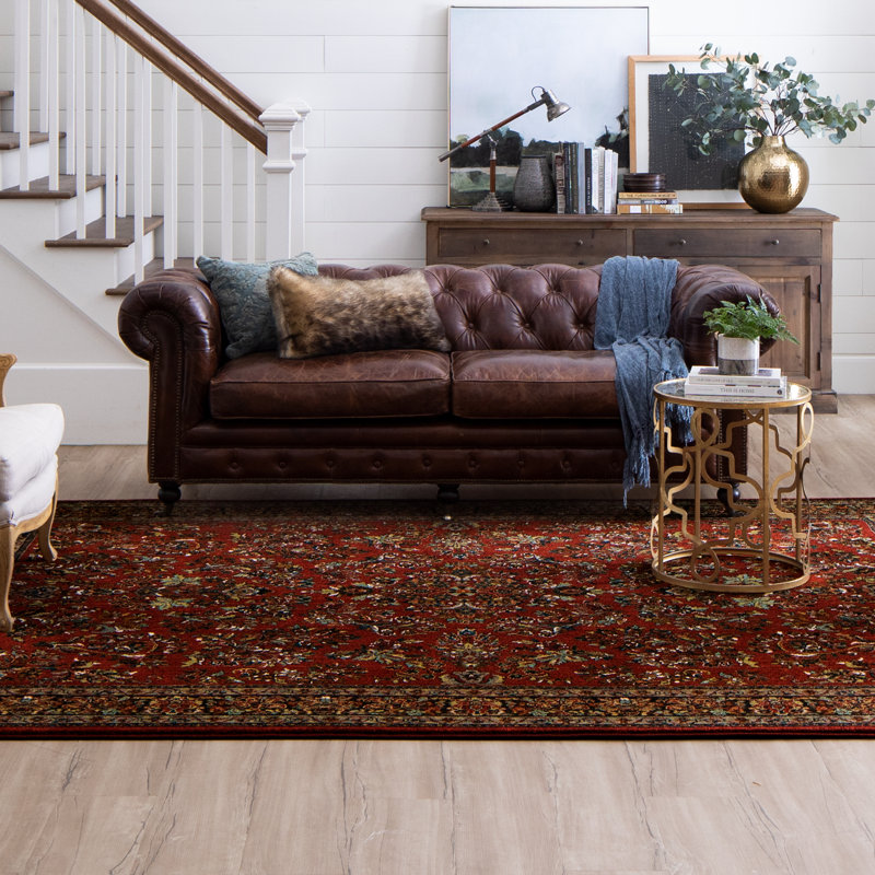 Gray Rectangular Stain-Resistant Synthetic Area Rug