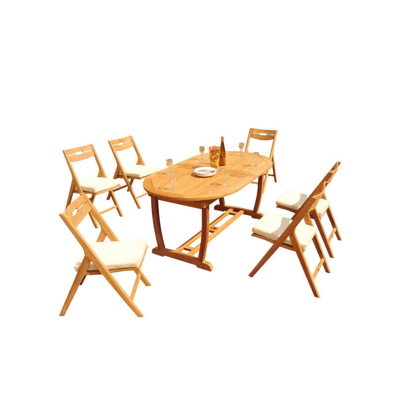 Ensemble repas pour 10 personnes Cimara, Table, 6 Chairs, 115 po x 40 po x 31,5 po