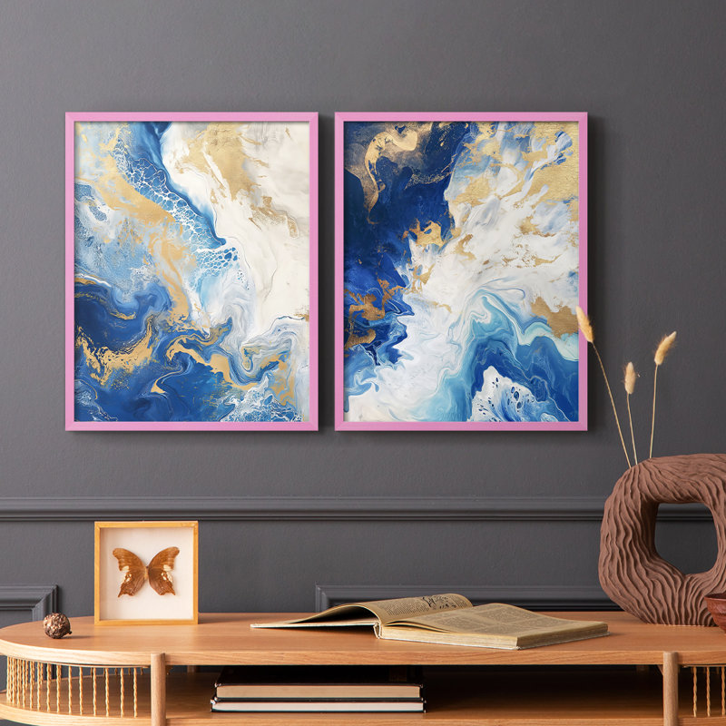ABSTRACT Series CDXII - Reproduction encadrée de qualité supérieure - prête à être accrochée - aucun clou requis - aucun clou requis