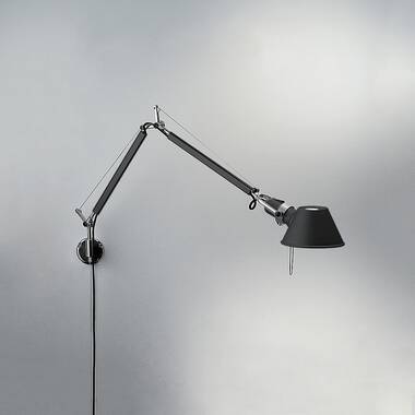 Artemide Tolomeo Classic Tunable White Wall Light with S Bracket Aluminum  by Michele De Lucchi and Giancarlo Fassina & Reviews