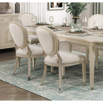 5pc Light Oak Finish Dining Set Extendable Table with Chairs Upholstery Durable Wood Dining Room Furniture