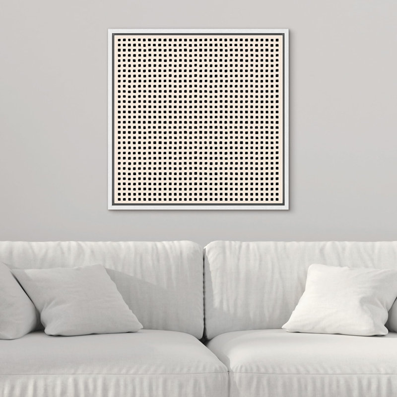 Mid-Century Modern, H 24 po x l 24 po x P 1,5 po, Blanc
