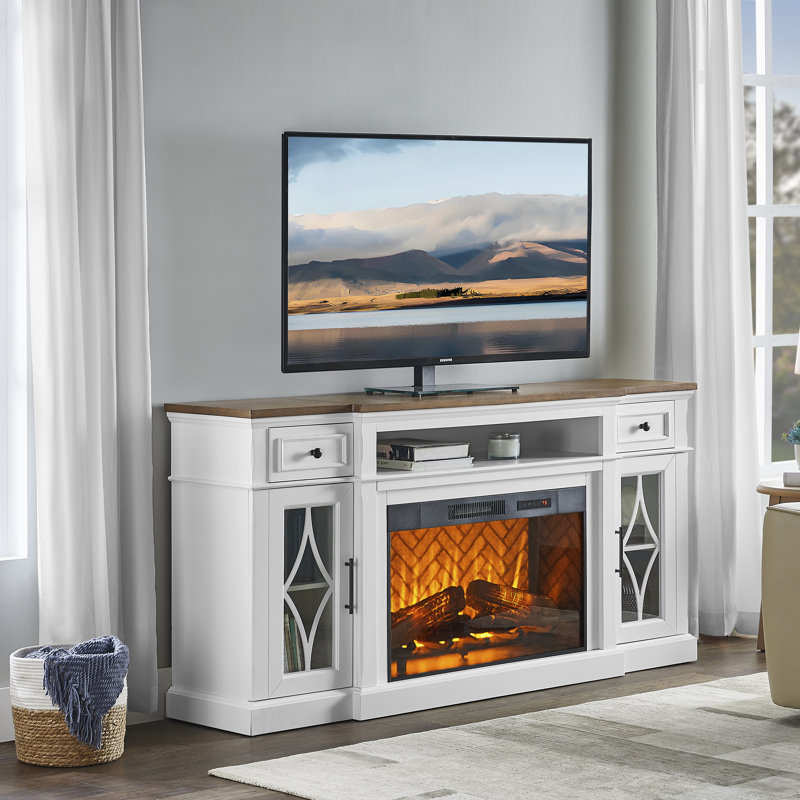 74 IN. 2-TONE FINISH MEDIA FIREPLACE