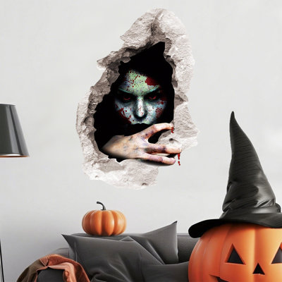 Autocollants muraux 24 po x 18 po Halloween Horror Women