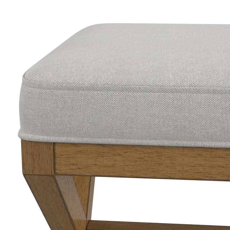 Keane  Backless Wood Vanity Stool