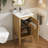 Elegant Design Bathroom Vanity with Ceramic Sink,Ample Storage for Small Bathrooms