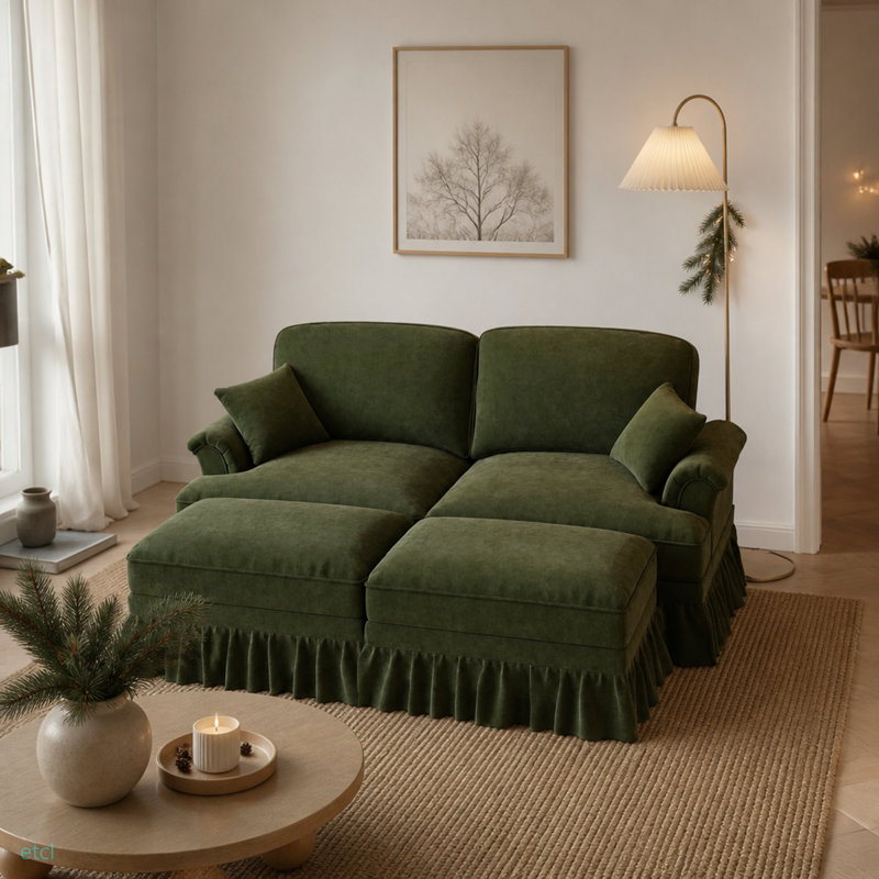 Upholstered 72.8 " Chenille Sofa