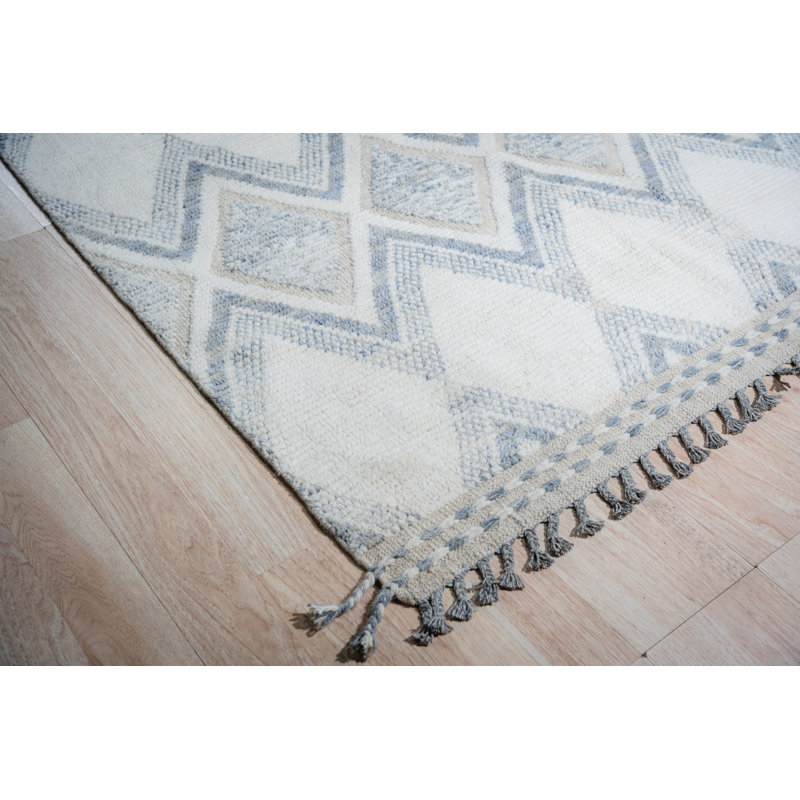 Tapis bleu en laine noué à la main Marrakech | Tapis Eastern Eastern Rugs