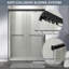 Porte de douche coulissante double semi-encadrée, noir mat, de 112 à 122 cm, avec verre de sécurité trempé de 6 mm.