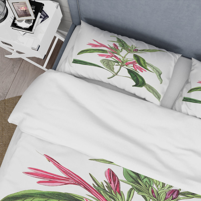 Ensemble de housse de couette traditionnelle rétro American Flora VII - microfibre de polyester