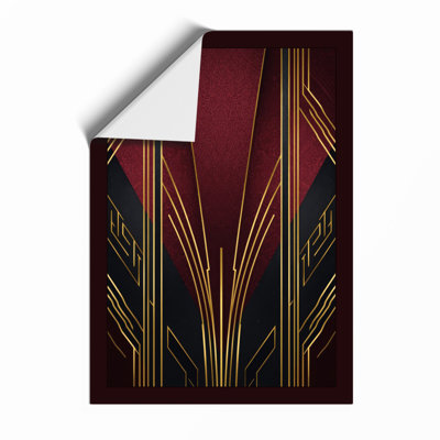 Sunburst Elegance Art Deco - Framed Print