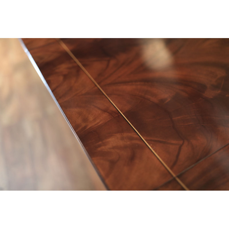 Round Mahogany Dining Table Opens To 10 Feet  Seats 12