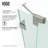 Pirouette 48-54" W x 72" H Pivot Frameless Shower Door with 3/8" Clear Glass