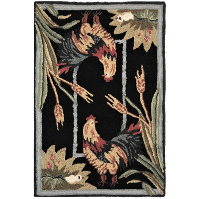 Kinchen Hand Hooked Wool Oriental Rug