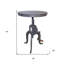 Table de bout ronde industrielle et industrielle 19 po
