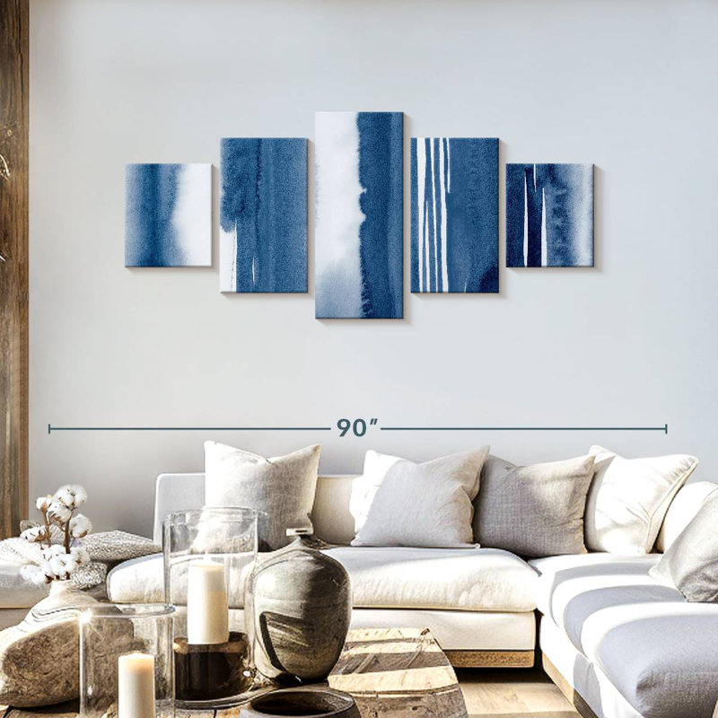 Indigo Study, 30" H x 68" W