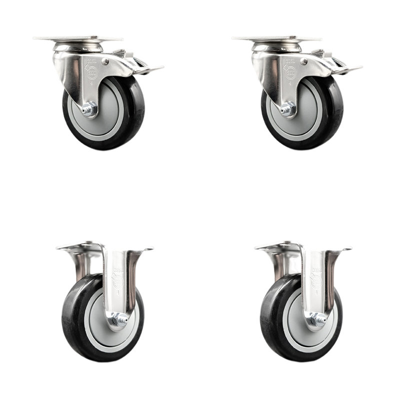 Polyurethane Casters, Black