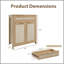 Buffet en rotin, armoire de rangement Farmhouse avec tablette réglable, armoire de cuisine avec tiroir Boho pour la salle à manger, la cuisine, le vestibule, le salon, le bois
