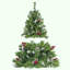 Ensemble de 4 pièces arbre de Noël artificiel pré-éclairé