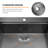 32 Inch Gunmetal Black Drop-In Workstation Sink