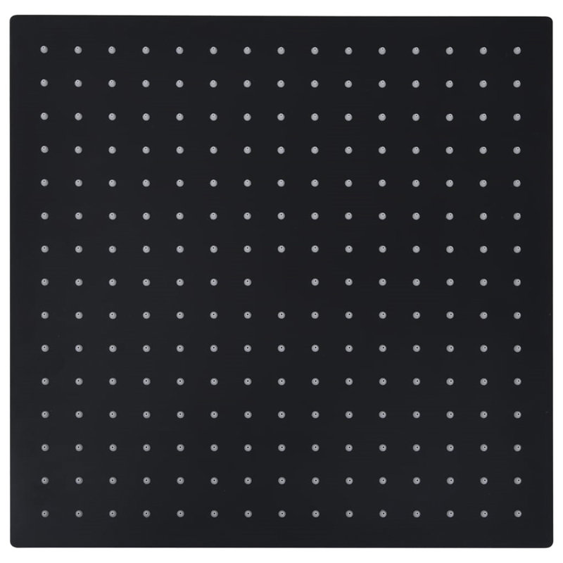 Jaclynn Rain Fixed Shower Head, Black