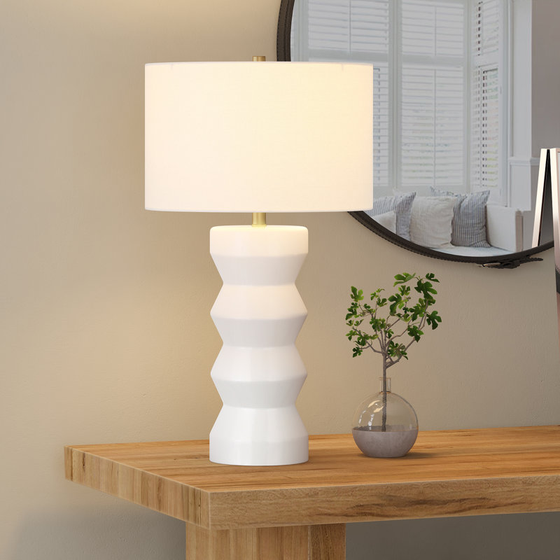 Lampe de table standard 26,5 "Dublin, Blanc mat