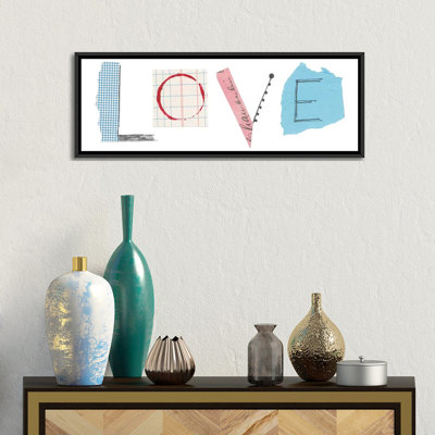 «Love», art textuel sur toile