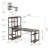 L-Shaped Metal Base Computer Desk-1256278259