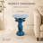 Modern Abstract Deer Side Table, Geometric Low Poly Animal End Table with Round Top, 25.6" Unique Art Statue Nightstand for Living Room & Kids Room - Blue-1916386305
