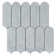 Moonlit Arches 10.4 In. X 9.77 In. Picket Polished Marble Mosaic Tile