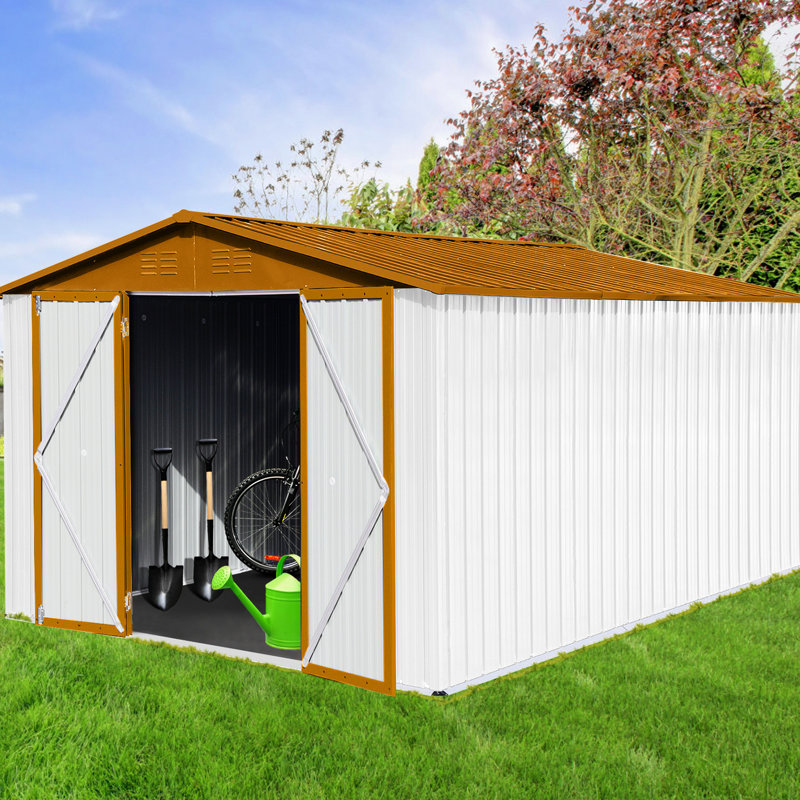 Metal Garden Shed 10Ftx12ft - Extra With Special Frames Outdoor Space Secure Your Items