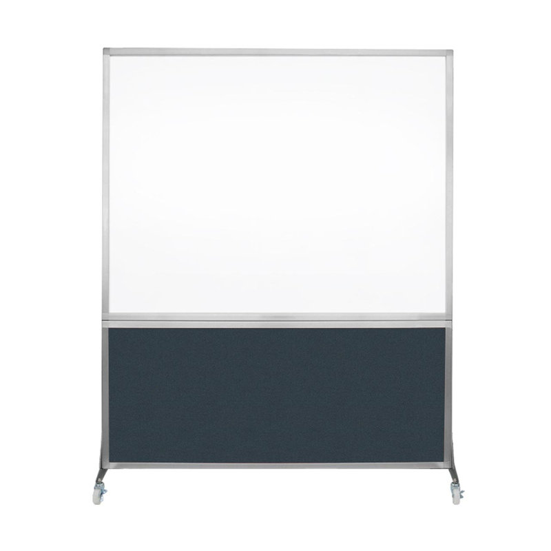 Tableau blanc mobile 6 'de haut DivideWrite, Épinette du Colorado, H 72 po x l 60 po, Argent