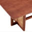 Table basse rectangulaire de style chinois en imitation de vent en rotin de couleur noyer et table basse rectangulaire en bois massif