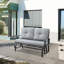 Chaise berçante d'extérieur en métal avec coussins-2107773416-2107773417