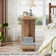 C-Shaped Side Table, 2-Tier Narrow End Table Wood Bedside Table Nightstand