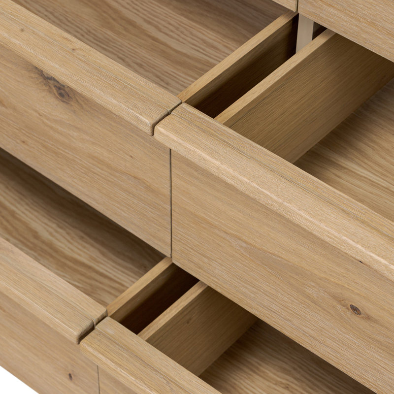 Emmer 6 Drawer Dresser-Aged Smoked Oak