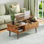 Table basse à plateau relevable, multifonction 4-en-1 et grande table basse avec rangement-1572812860