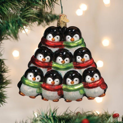 4.5 " Glass Penguin Hanging Figurine Ornament