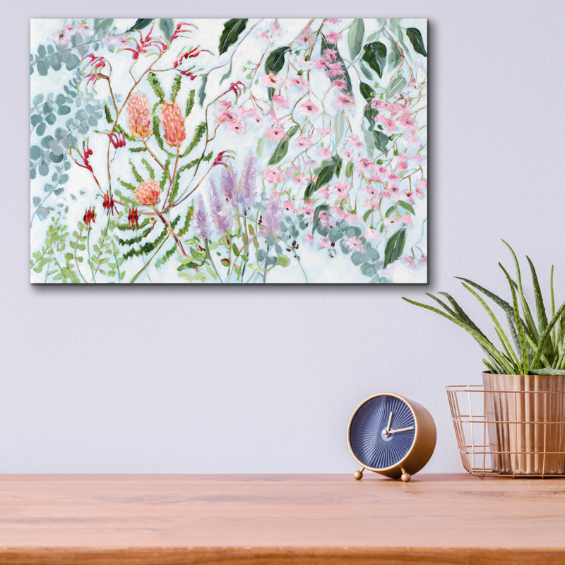 Art mural en verre épique «Banksias in Bloom» par Meredith Howse, 16 po x 12 po