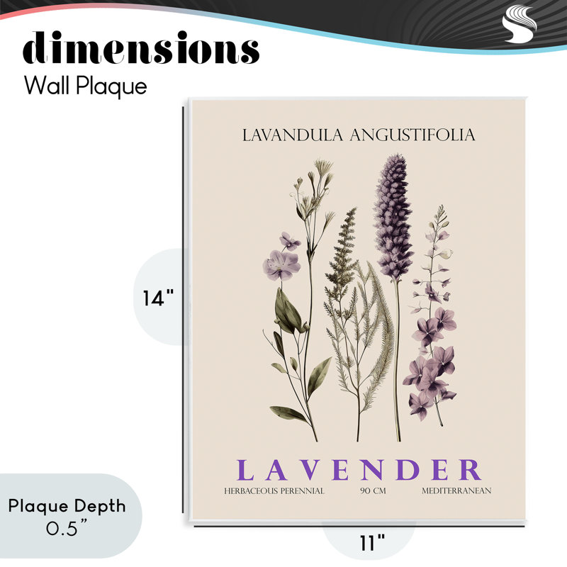 Natural Lavender Bundle Wall Plaque, design by Christopher Giampietro