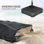 Parasol d'extérieur double face avec lumières solaires et base