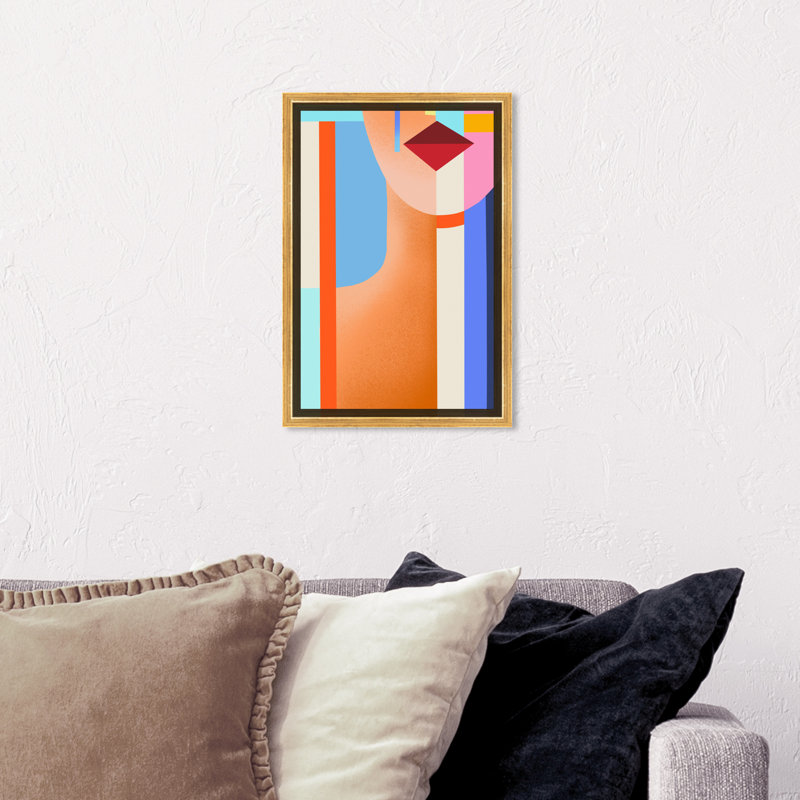 Abstract Shaped Lady III Print, Gold Framed, 30" H x 20" W