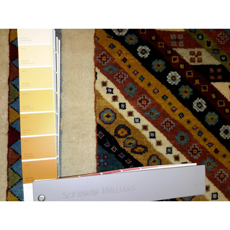 Canvello Hand Made Modern All Over Indo Gabbeh Rug - 3'10'' X 5'11''