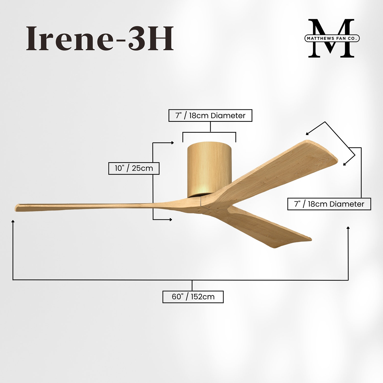 Olivier Ceiling Fan, Light Maple, Light Maple Tone, 60"