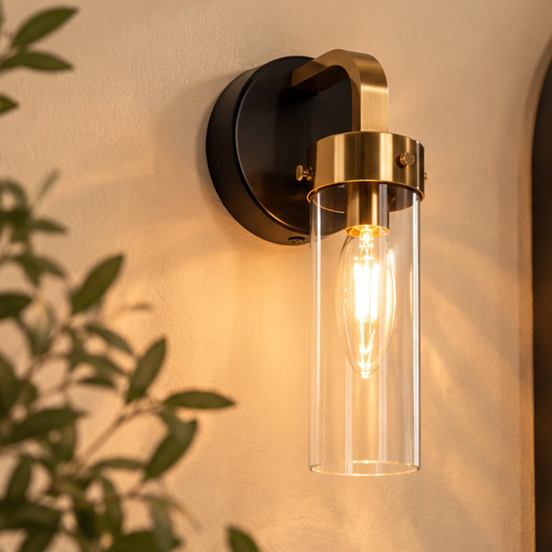 Marcha 1-Light Dimmable Steel Armed Wall Sconce