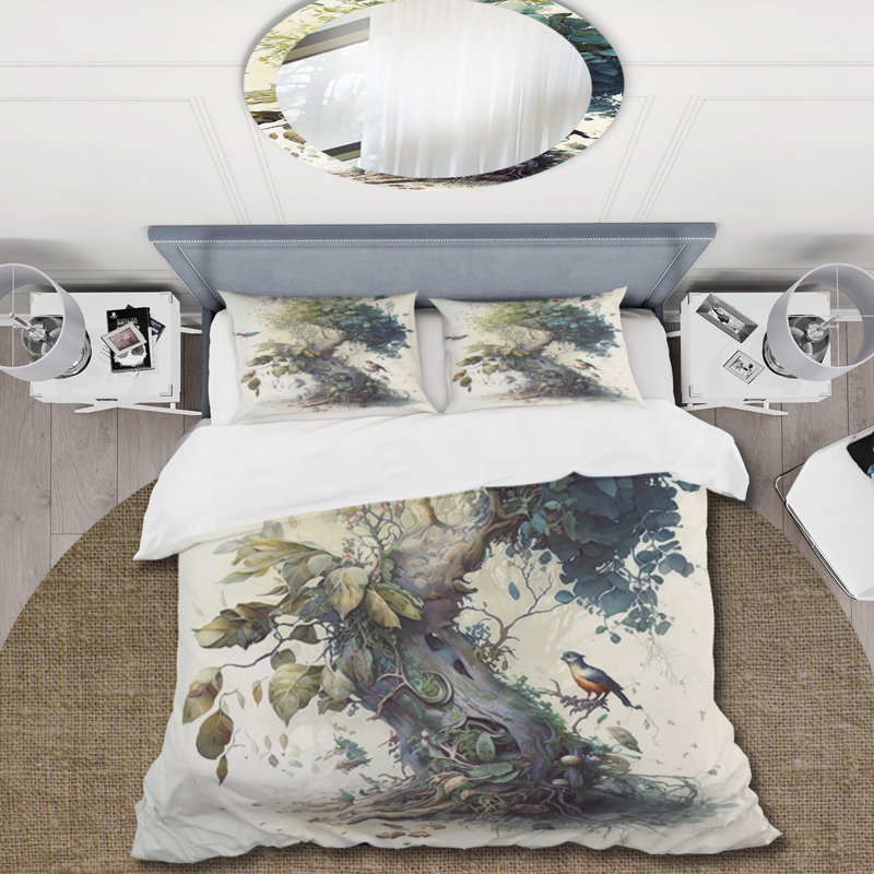 Tree In Nature - Tree Duvet Cover Set, King Duvet Cover + 2 King Shams