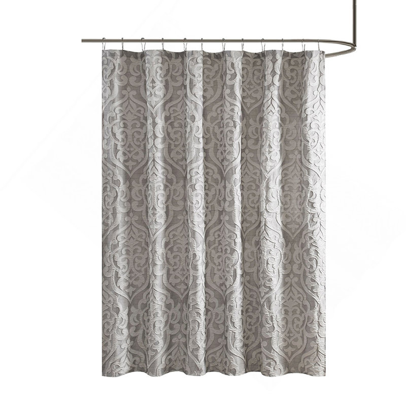 Rideau de douche jacquard, Argent argent