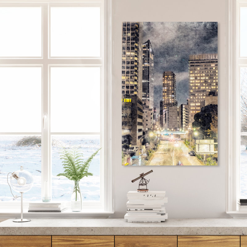 City - Single Picture Frame Painting on Canvas, 120 cm H x 80 cm W