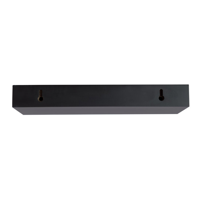 Tablette flottante Mourya, H 1,5 po x l 12 po x P 5 po, Noir